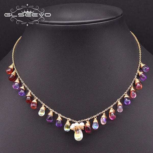 Natural Freshwater Pearl Coloured Pendant Necklace Women American Vintage Style Luxe  Fine Jewellery Customizable Gift For Wife