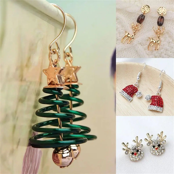 New Jewelry Christmas Gift Drop Earrings Christmas Tree Earrings Snowman Santa Claus