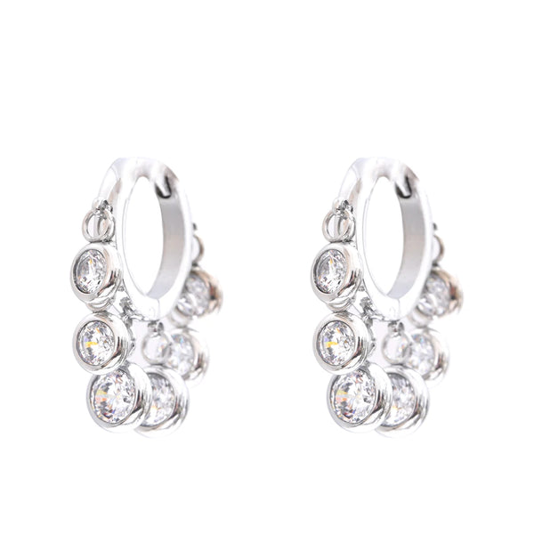 NiNice Earrings Stainless Steel Cubic Zirconia PVD Plated Jewelry Fashionable Design Accessories Gifts New