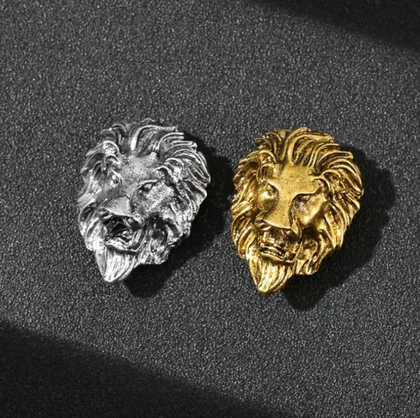 High-end Metal Lion Brooch Animal Badge Lapel Pin Men's Vintage Suit Accessories