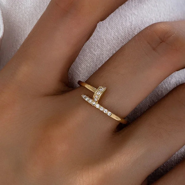 European and American open nail children's niche high-end ring personality cold wind rings