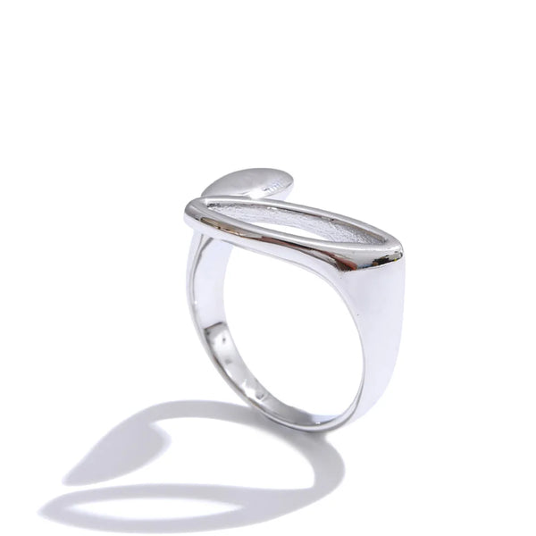 Stainless Steel Ring Geometric Hollow Simple Personality Temperament Popular Selection Jewelry
