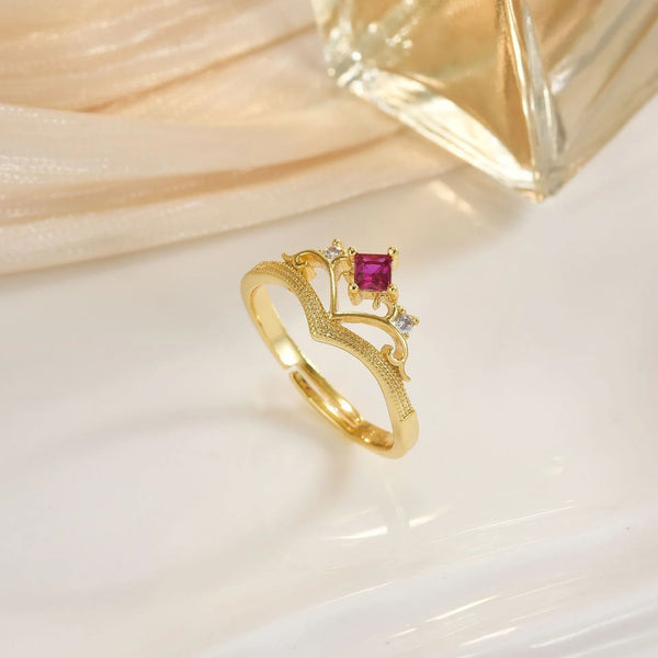Shein Sun Love Crown Geometric Design Light Luxury Fashion Ring Ring Women's Jewelry