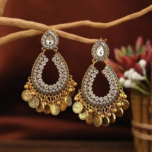 Elliptical quadrilateral lines Bohemian retro ethnic style earrings for women jewellery cute Ladies' earrings for girls jewelry