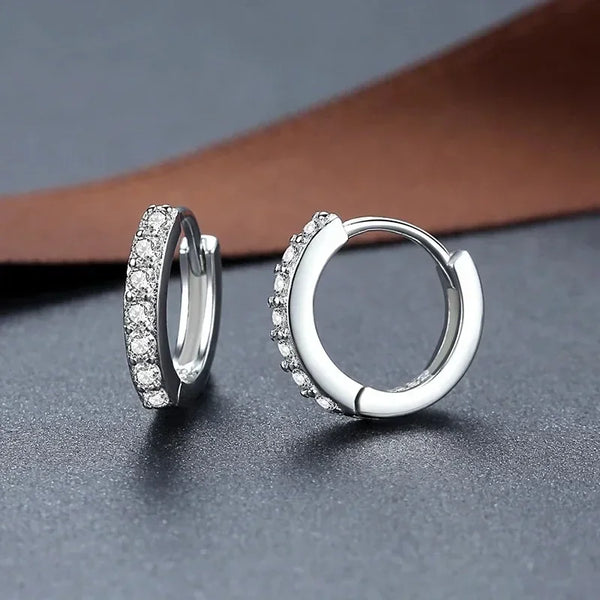 925 Sterling Silver Jewelery Gold Earrings Circle For Women Making Female Valentine's Day Gift Party Engagement