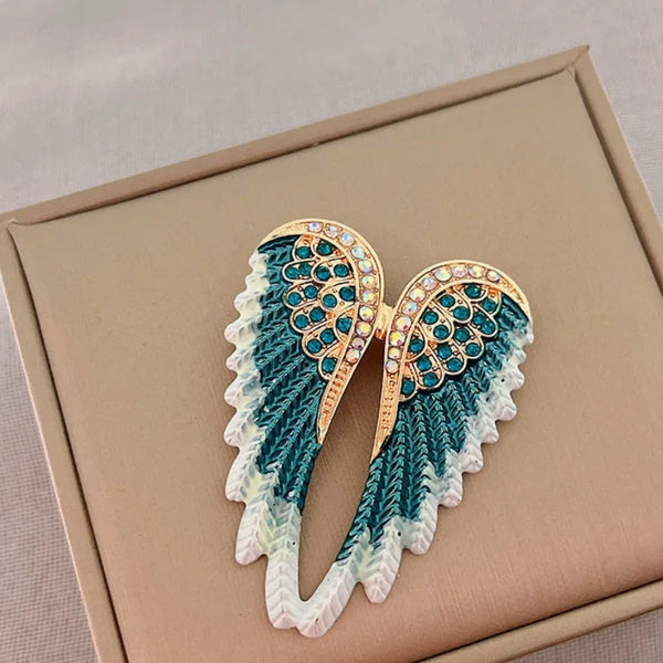 New Fashion Angel Wing Brooches Lady Elegant Exquisite Magpie Versatile Brooch Pins Best Party Gift Jewelry