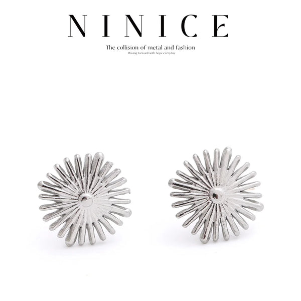 NiNice Earrings 316L Stainless Steel Fashionable Exquisite Compact Cute Floral Patterns New Wholesale Waterproof Personalized