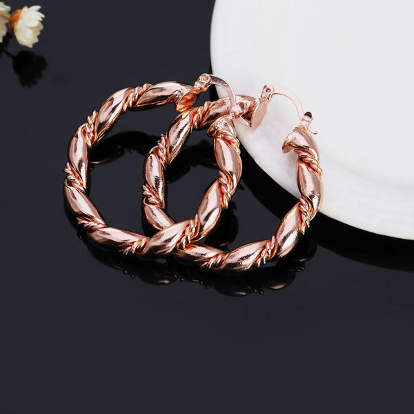 Charms 18K gold 4cm Rope Round hoop earrings 925 Sterling Silver Fashion Jewelry Wedding party popular Brands Holiday gifts