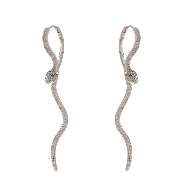 Mchic New in Earrings Wedding Luxury Designer Choice Jewelry Women's Beautiful Evil Serpentine Shaped Zirconia Gift