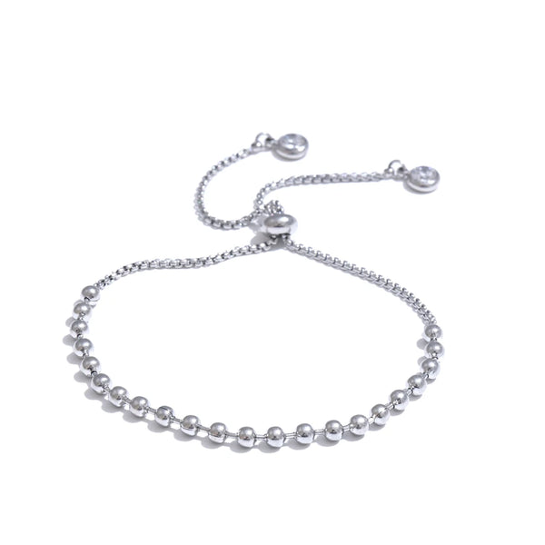 Stainless Steel Bracelets Jewellery Woman Adjustable Round Bead Fashion Design Sense Popular Trend Gift New