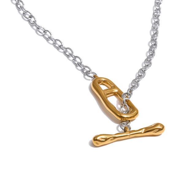 NiNice Necklace 316L Stainless Steel Chain Buckle Long Unique Waterproof Personalized Popular Trend Gift Wholesale 82cm
