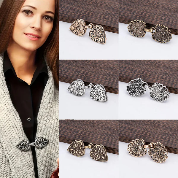 1pc Retro Plating Duckbill Buckle Clothing Decor Chain Cardigan Clip Sweater Blouse Clip Clothing Decoration Brooch Pins