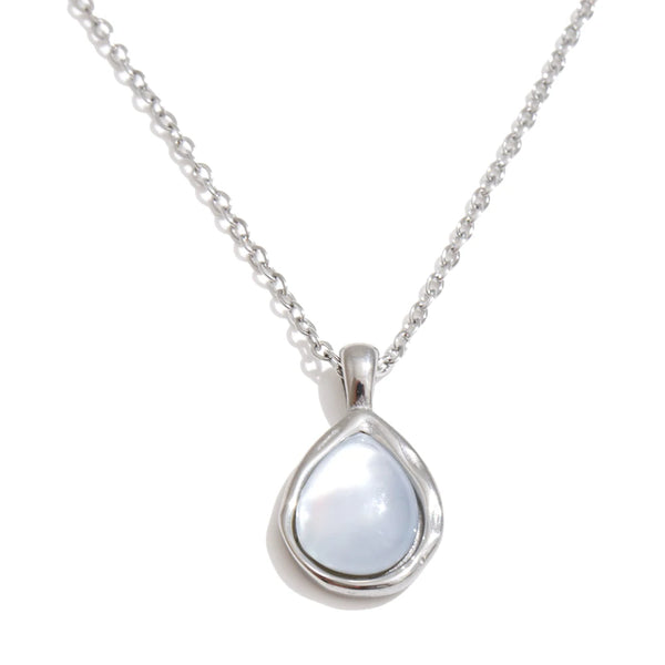 Stainless Steel Necklace Tear Drop Pendant Shell Ladies' Popular Selection Jewelry Accessories Gift