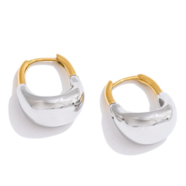 Women's Earrings Stainless Steel Metal Geometric Bag Shaped Waterproof Fashion Design Sense Personalized Gift New