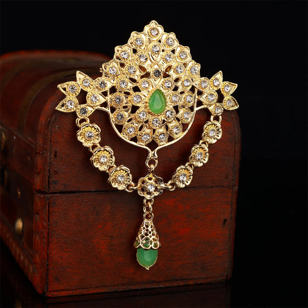 French retro brooch, aristocratic style, women's luxury brooch inlaid with colorful rhinestones, bride's wedding jewelry accesso