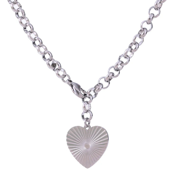 Necklace Pendant Heart-Shaped Rose Stainless Steel Collar Accessory 18k Plated Classic Fashionable Gift Atmospheric New