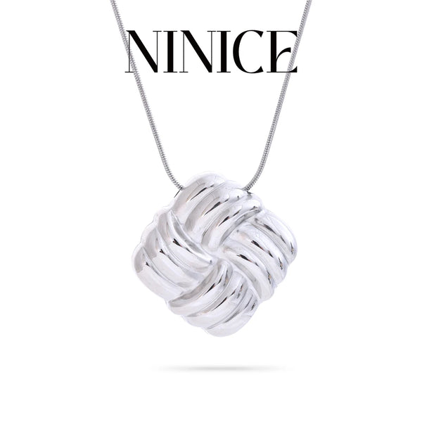 NiNice 316L Stainless Steel Square Chunky Thick Pendant Necklace High Quality Attractive Jewelry Accessories Gift
