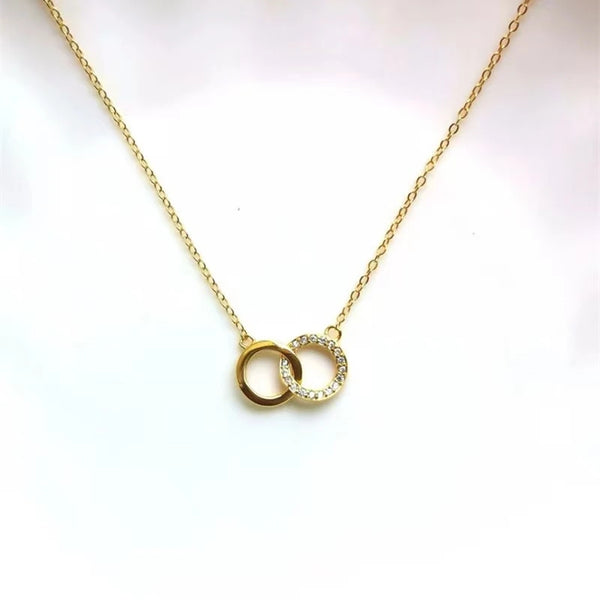 Jkeli  New Korean Style 925 Sterling Silver Necklace Circle Diamond Cute Fashion Necklace Ladies Valentine's Day Birthday Gift