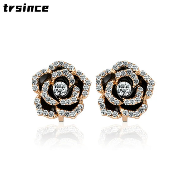 Elegant Lady Famous Luxury Brand Camellia Earrings for Woman 2022 New Fashion Luxury Jewelry Wedding Party Girl's Sexy Earrings