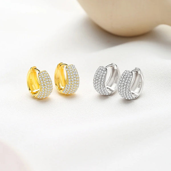 Classic Sophistication 925 Silver Earrings 18K White & 14K Gold Plated  High  quality for Any Occasion  Dropshipping