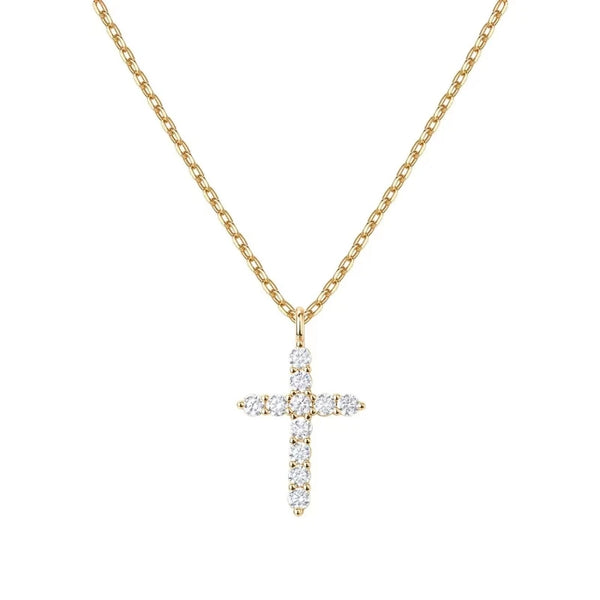 Jkeli 925 Sterling Silver Cute Cross JkeliPendant Simple Necklace Female Clavicle Chain Fine Jewelry For Women Gift Wholesale