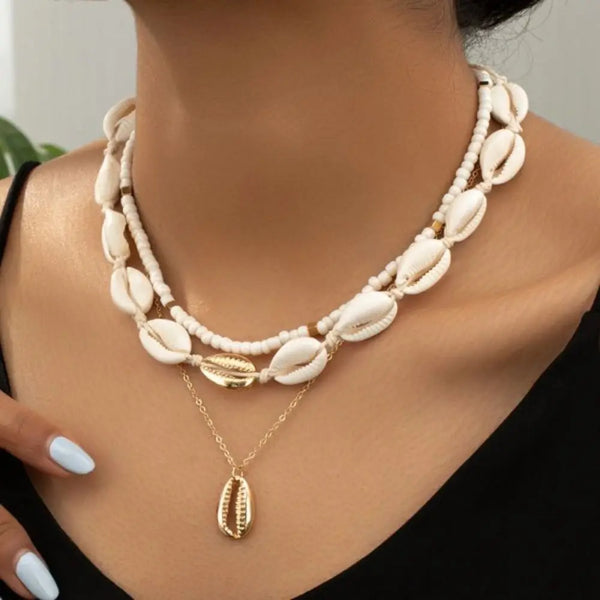 Geometric Necklace Fashion Bead Bohemian Style Clavicle Chain Short Delicate Choker Necklace