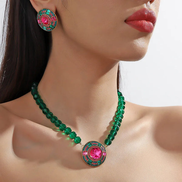 3 Pieces Women's Jewelry Set Necklace And Earring Collarbone Chain for Daily Wear And Wedding Parties Fashion Accessory Kit