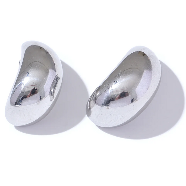 NiNice Earrings Metal Geometric Elliptical Stainless Steel Selected Jewelry Waterproof PVD Plating New Wholesale