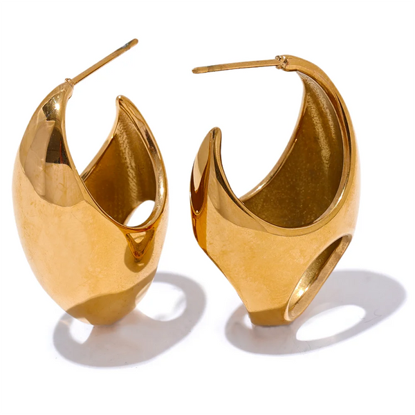 Earrings Stainless Steel Earring Design with Hollow Geometric Shapes Popular Waterproof Wholesale