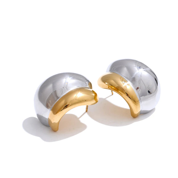 Yhpup 2025 Distinctive Stainless Steel Metal Geometric Unusual Earrings Waterproof Minimalist Classy Quality Jewelry Wholesale