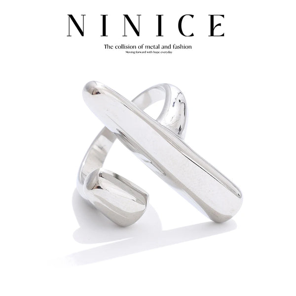 NiNice Rings Stainless Steel Jewelry Original Pearl Ball Waterproof Fashion Design Handmade PVD Plating Gift New